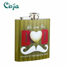 Stainless Steel Portable Mustache Design Hip Flask for Gift